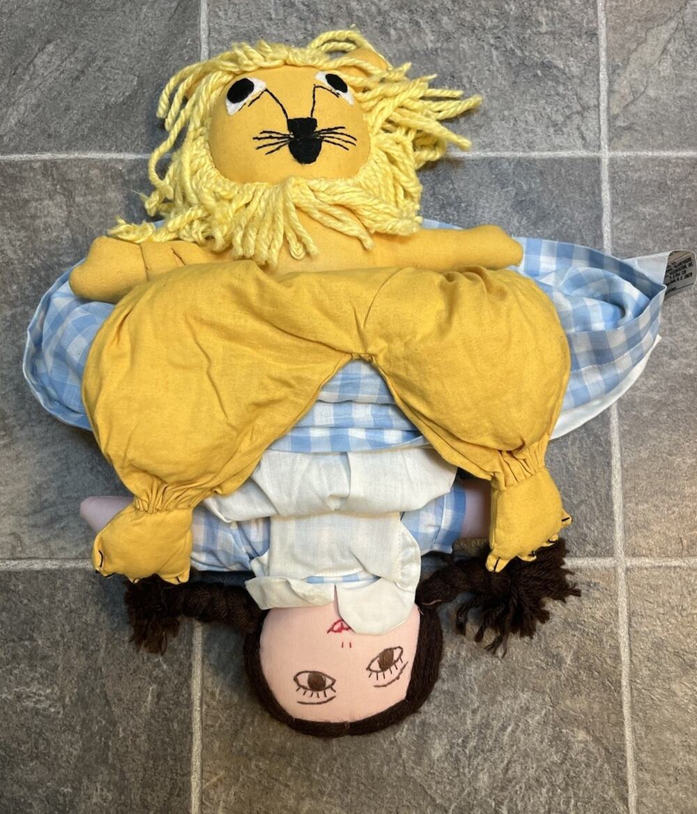 Vintage Topsy Turvy Reversible Dorothy Cowardly Lion Doll Wizard Of Oz